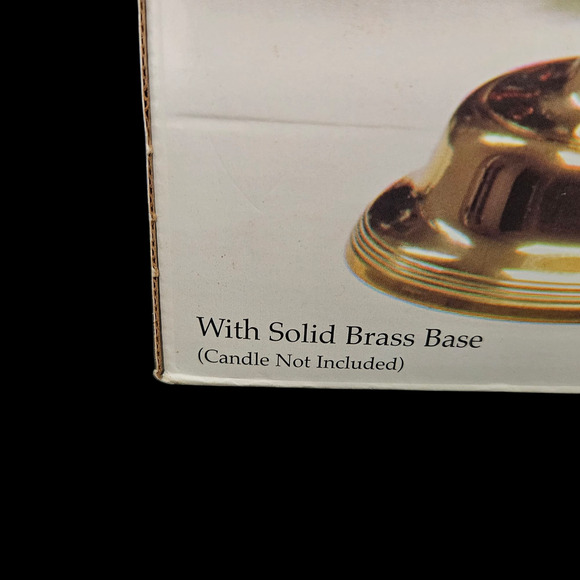 American Crystal Collection Christmas Hurricane Lamp 24% Lead Crystal & Brass - Picture 6 of 7